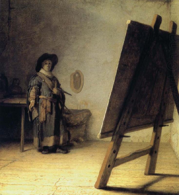 REMBRANDT Harmenszoon van Rijn A Young Painter in His Studio china oil painting image